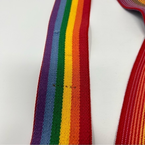 Unisex Mens or Women's Rainbow Fun Novelty Statement Suspenders Pride Month - Picture 6 of 10